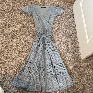 LAUREN Ralph Lauren Eyelet Wrap Dress